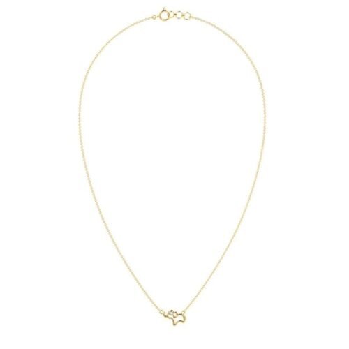 CaratLane 14 KT Yellow Gold Lil Elly Kids' Gemstone Necklace for Kids