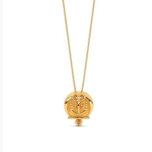 CaratLane 14 KT Yellow Gold Doreamon Gold Pendant for Kids