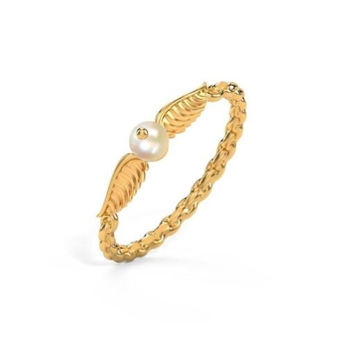 CaratLane 14 KT Yellow Gold Golden Snitch Ring For Women