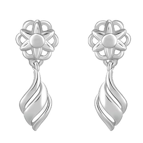 GIVA 925 Silver Floral Twist Earrings| Drops for Women & Girls | With Certificate of Authenticity and 925 Stamp