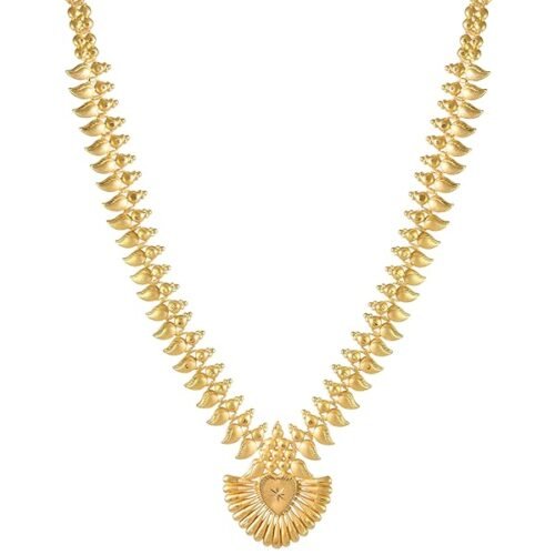 CUTE GOLD Gold Traditional South Indian Fashion Jewellery Long Haram for Women & Girls