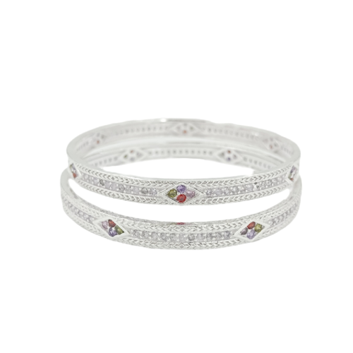 Shyle 925 Sterling Silver Bangle Moh Handcrafted Work wear Bangles Oxidized Bangle for women